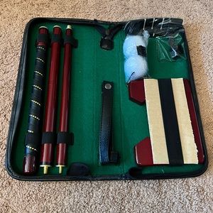 NWOT - Executive Office Travel Golf Putting Practice Set and Zippered Carry Case